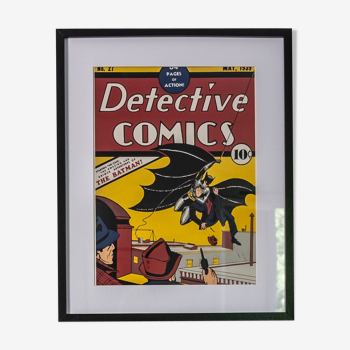 Cover DETECTIVE COMICS vintage framed