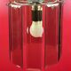 Suspension, smoked glass blade chandelier from the 1970s.