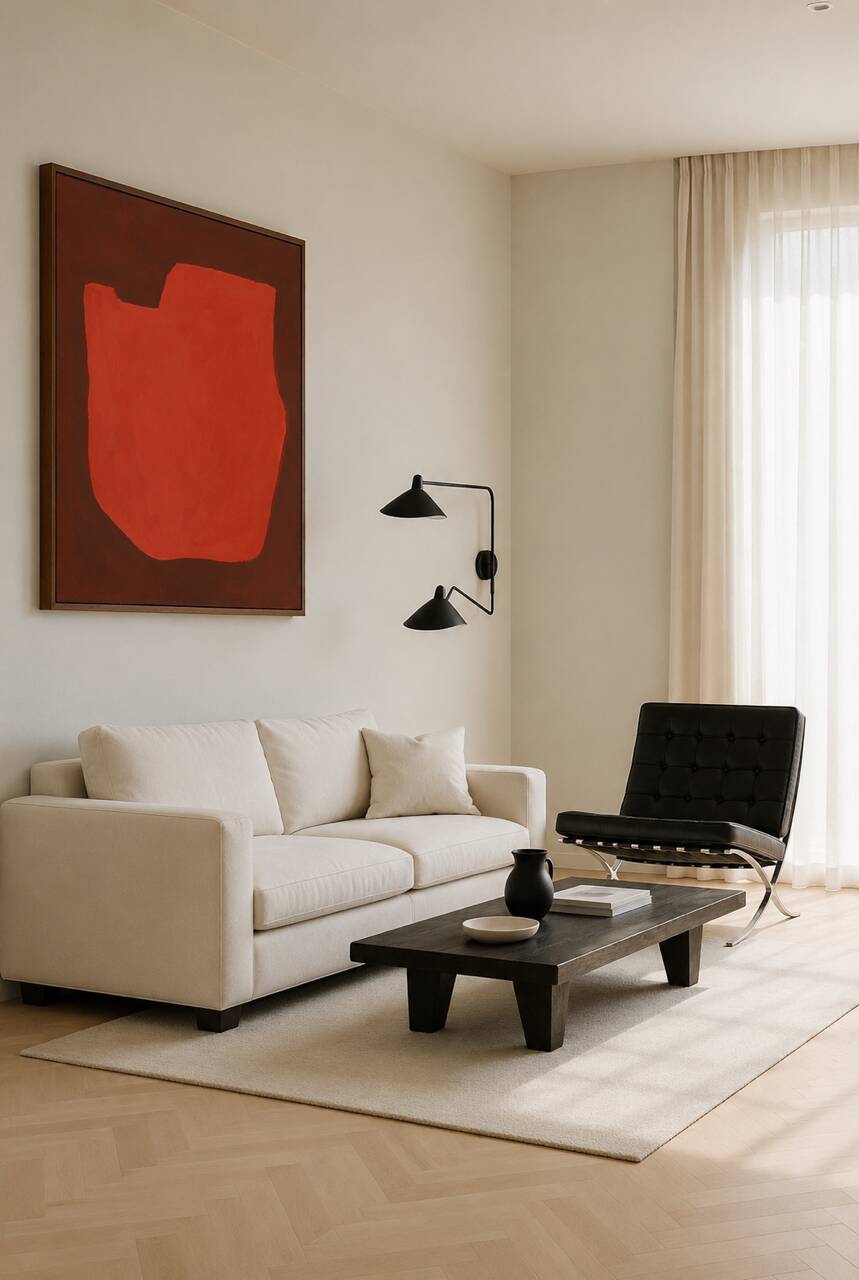 Toile signée "warm silence" 100x80cm