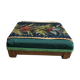 Walking foot rests foot old tapestry