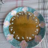 Vintage barbotine plate by Gustave de Bruyn.