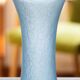 Vase vintage en verre craquelé