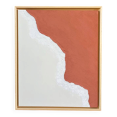 Tableau relief crème, terra cota