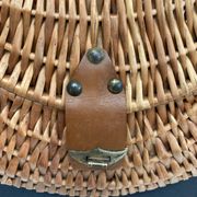 Vintage 70s wicker shopping basket