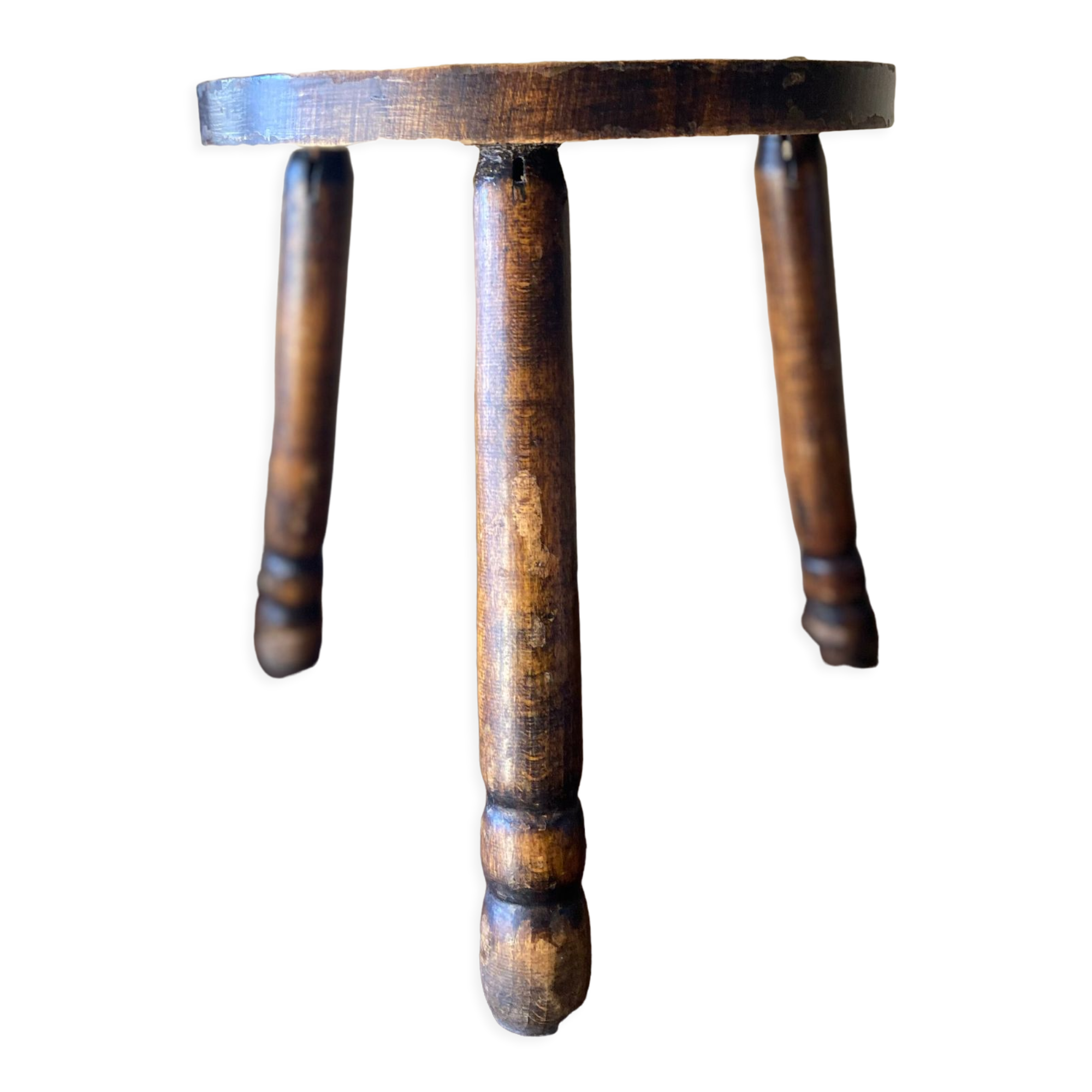 Rustic tripod stool