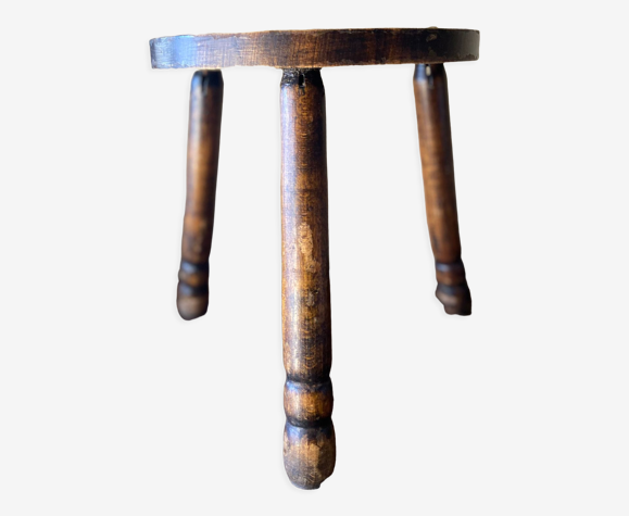 Tabouret tripode rustique