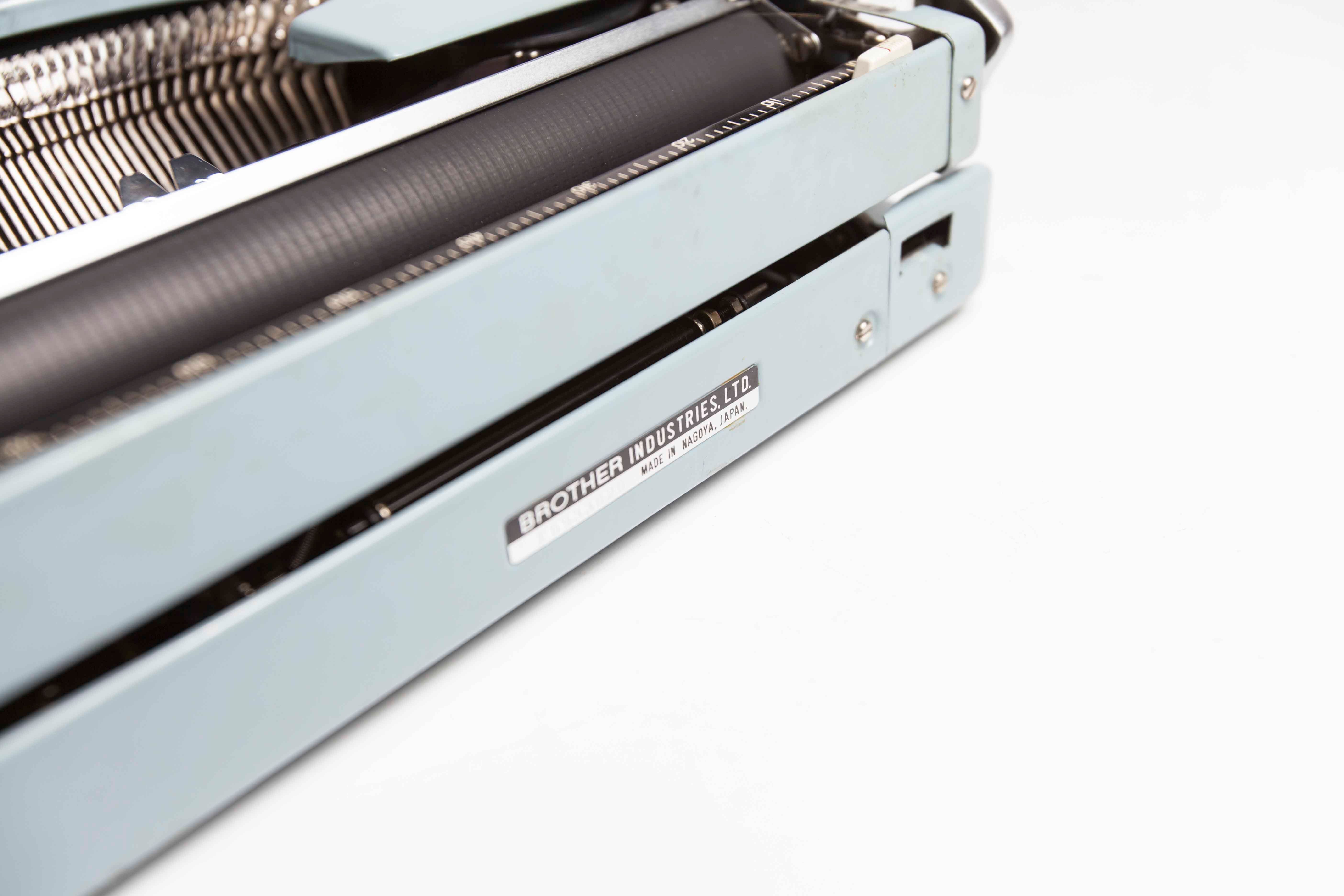 Sky Blue Brother Typewriter from 1980