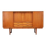 Buffet haut en teck, design danois, années 1960, production : Danemark