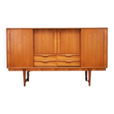 Buffet haut en teck, design danois, années 1960, production : Danemark