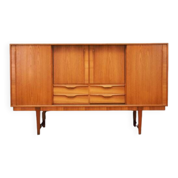 Buffet haut en teck, design danois, années 1960, production : Danemark