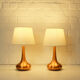 Pair of table lamps Orient copper finish Jo Hammerborg for Fog & Morup, Denmark, 1960s