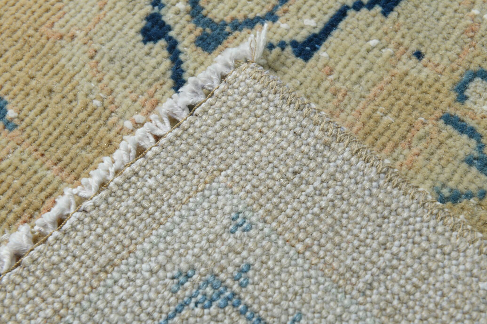 Tapis Persan Vintage Beige Et Bleu à Motifs Floraux, 301x388Cm
