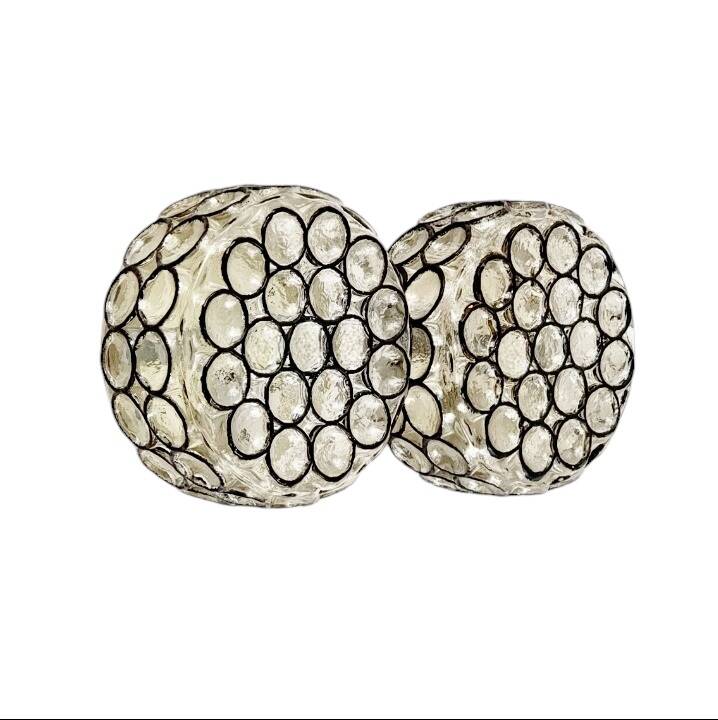 Pair of Mid-Century Glass Wall Lights / Ceiling Lights from Limburg, 1960s