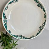 Dish on piedouche Faience of Badonviller