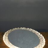 Vintage illuminated mirror with frosted plexiglass frame 1970s