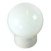 Vintage Wall Or Ceiling Light In Ceramic & Opaline Glass, Czechoslovakia 1960s