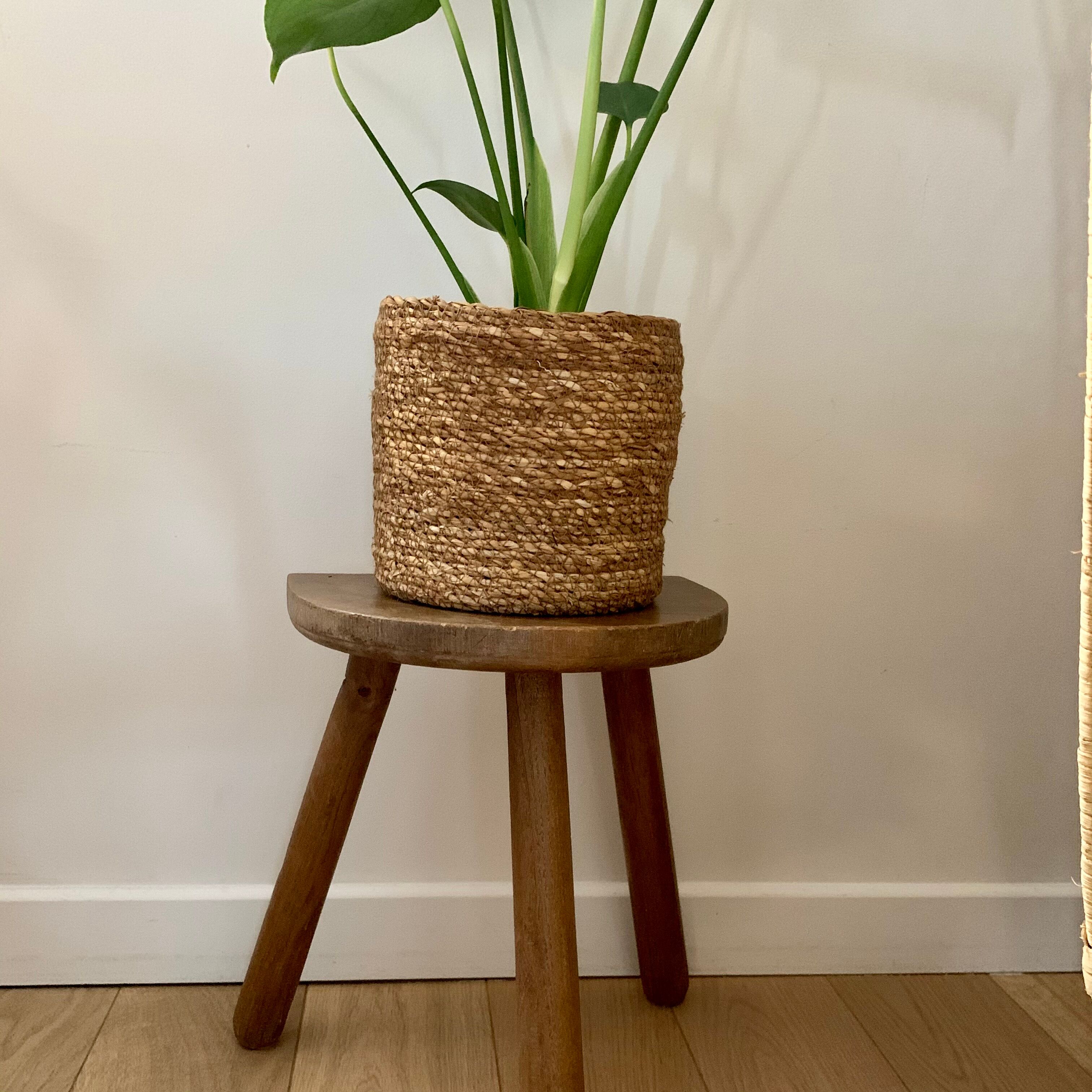Wooden tripod stool