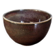 Paul Badié (Born in 1945) - Brown colored bowl - urn with red and gray highlights - In enameled stoneware