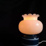 Pair of duck blue and white opaline lamps