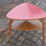 Hugues Steiner Bow Wood double-tiered tripod coffee table