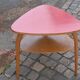 Table de salon tripode double plateaux Hugues Steiner Bow Wood