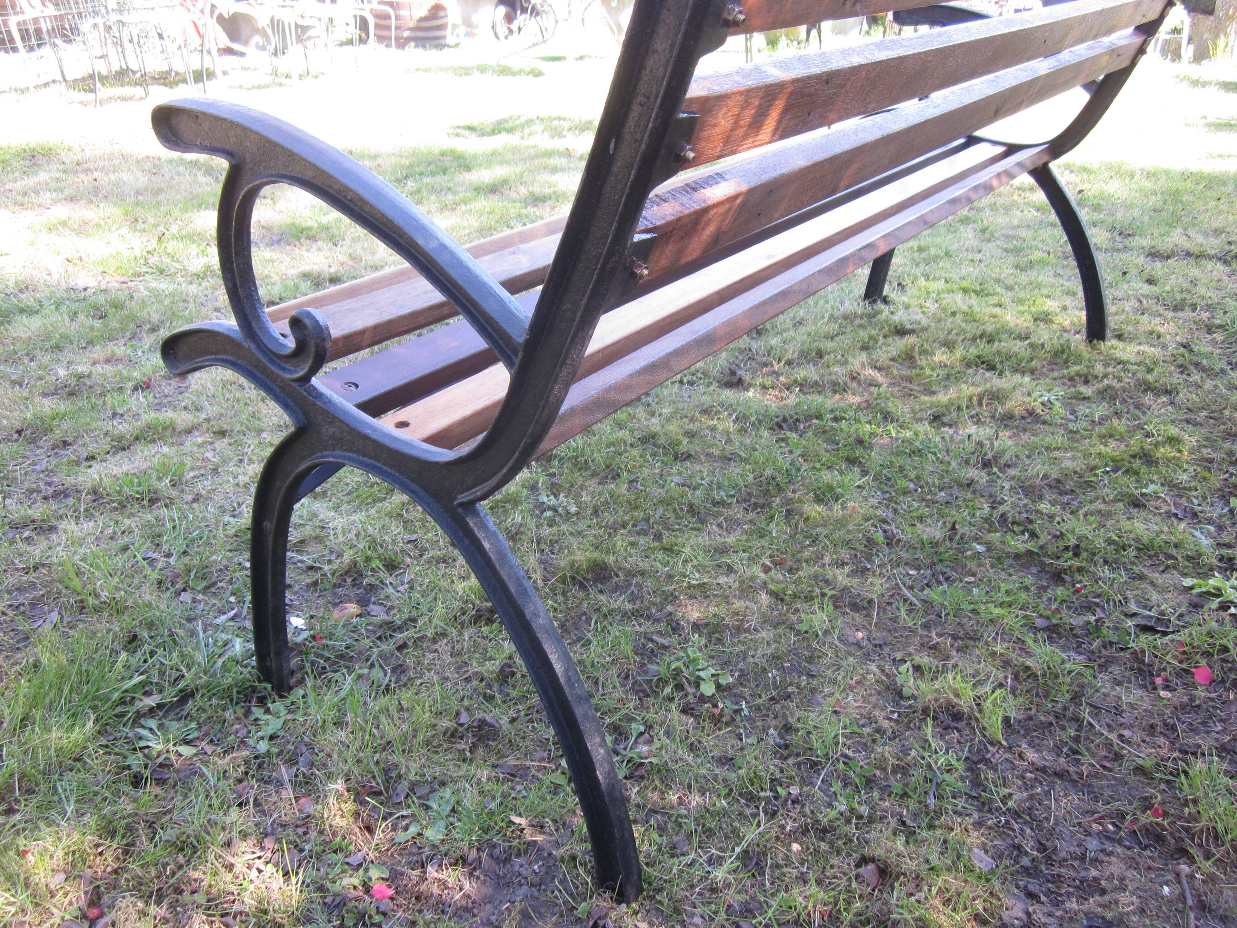 Cast-iron garden bench