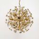 Large Floral Crystal Glass Ball Chandelier by Palwa