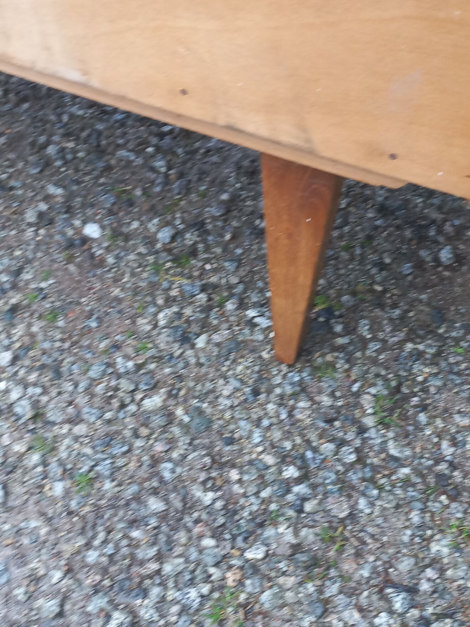 Vintage chest of drawers in gilded oak from the 50s 3 drawers feet bobbin