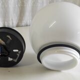 White opaline wall lamp or ceiling lamp – 60s