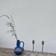 Pair of modernist aluminum candlesticks