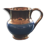 Two-tone copper and blue pitcher