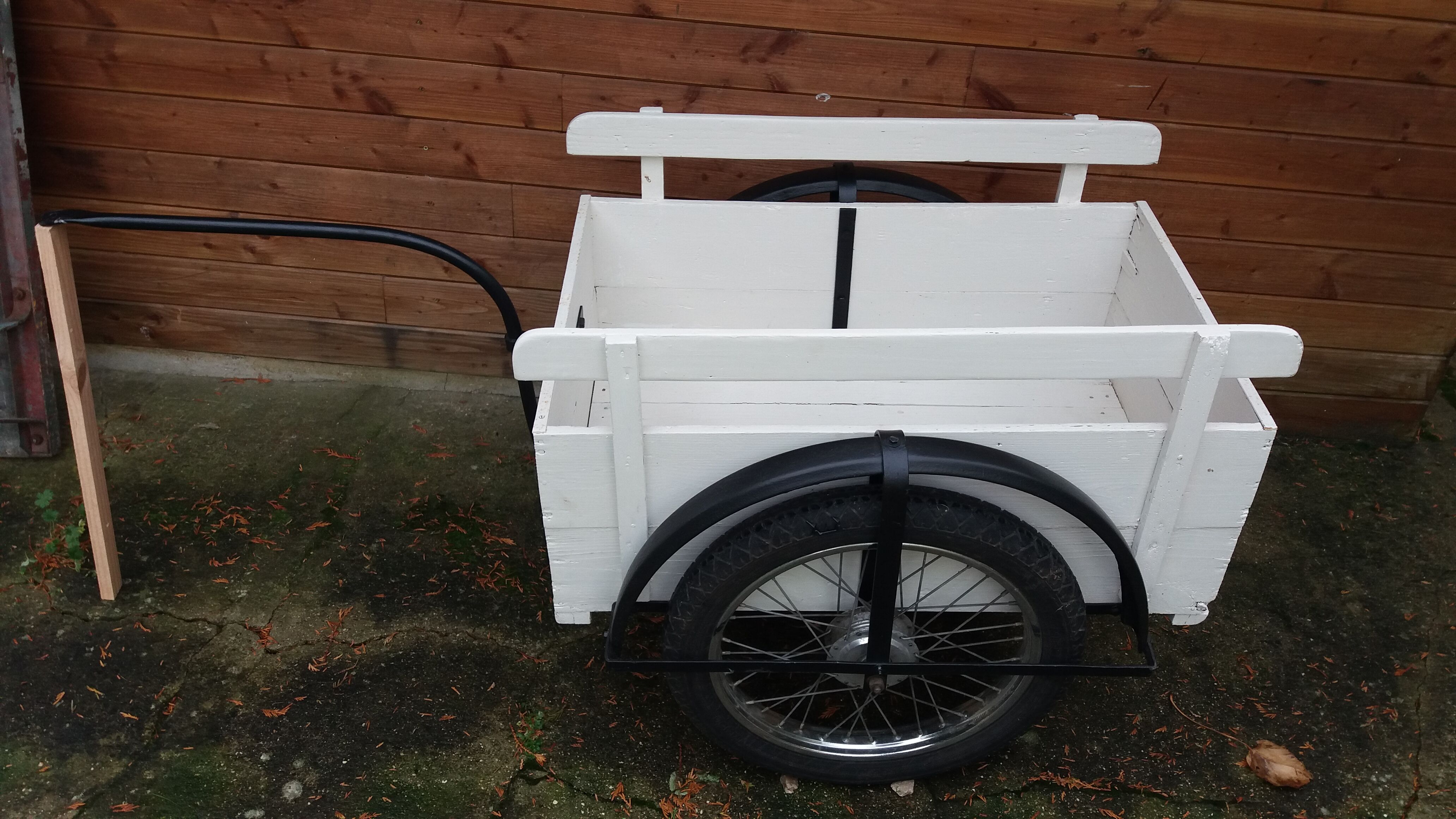 Wooden and iron cart.