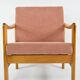 Pink knoll armchair