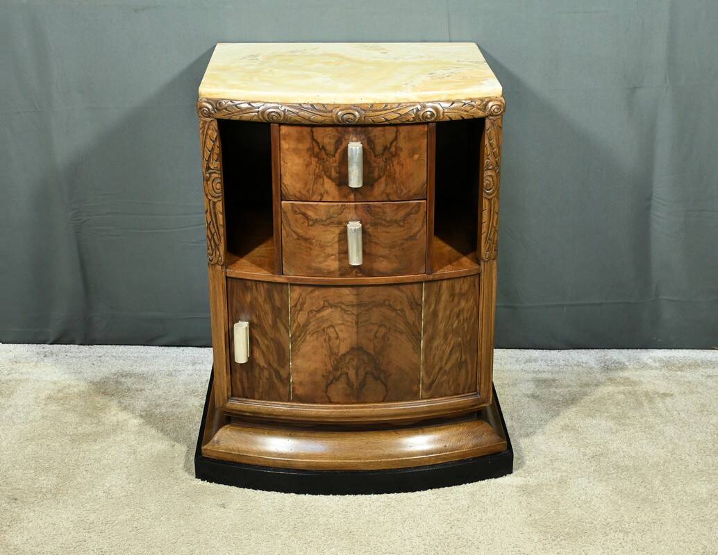 Nightstand in Walnut, Art Deco – 1930