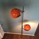 Chrome plated and orange steel floor lamp, 1960s