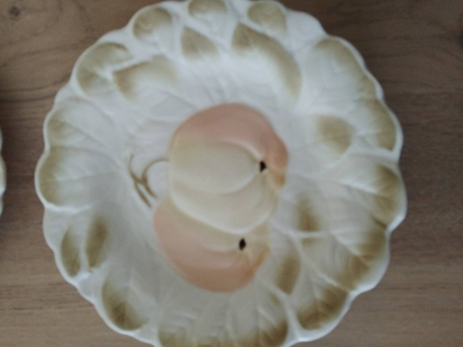 5 dessert plates barbotine Sarreguemines
