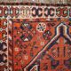 Ancient Persian Shiraz handmade carpet 87cm x 114cm 1900s, 1C810