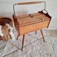 Vintage worker feet wooden and metal compasses