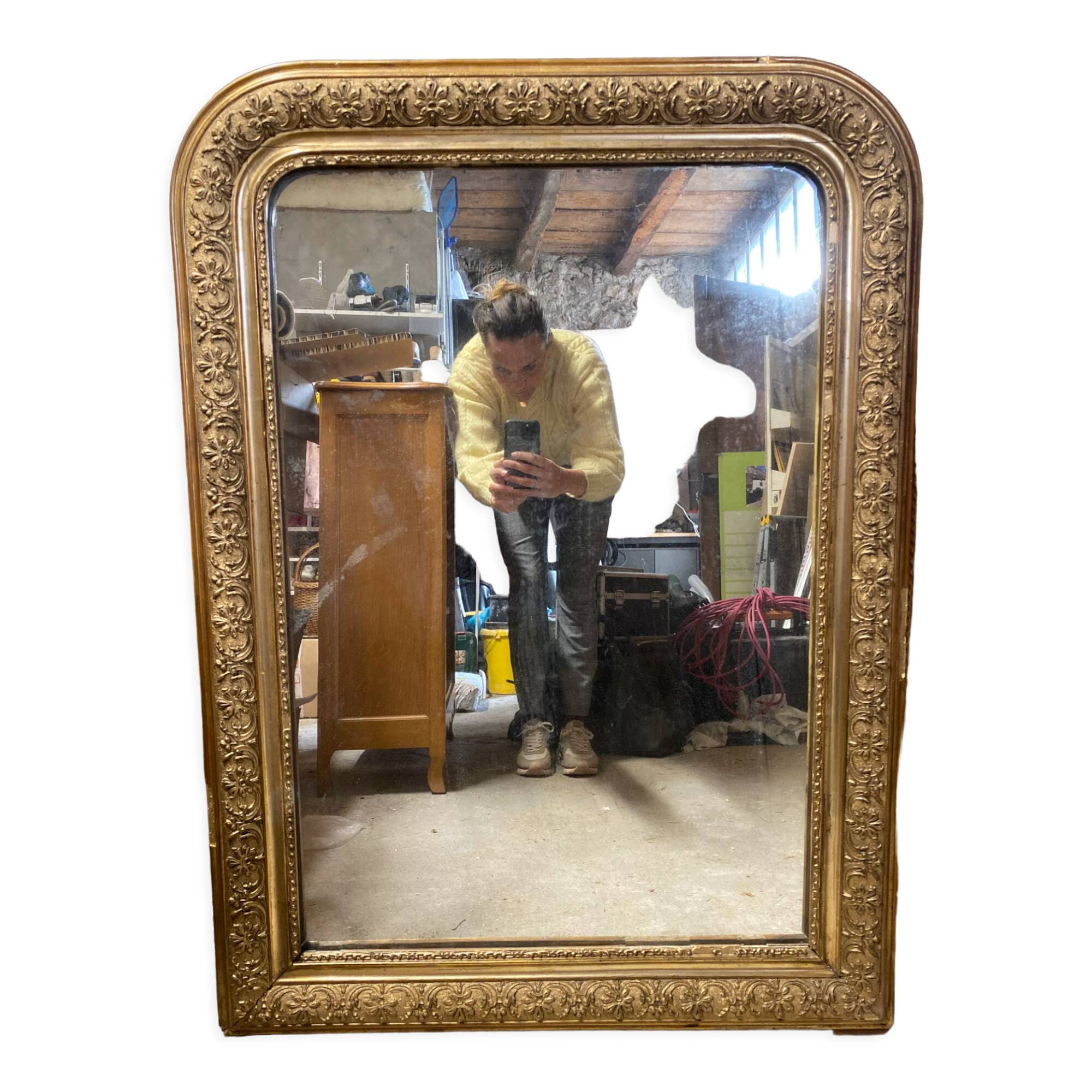 Gilded Louis Philippe mirror