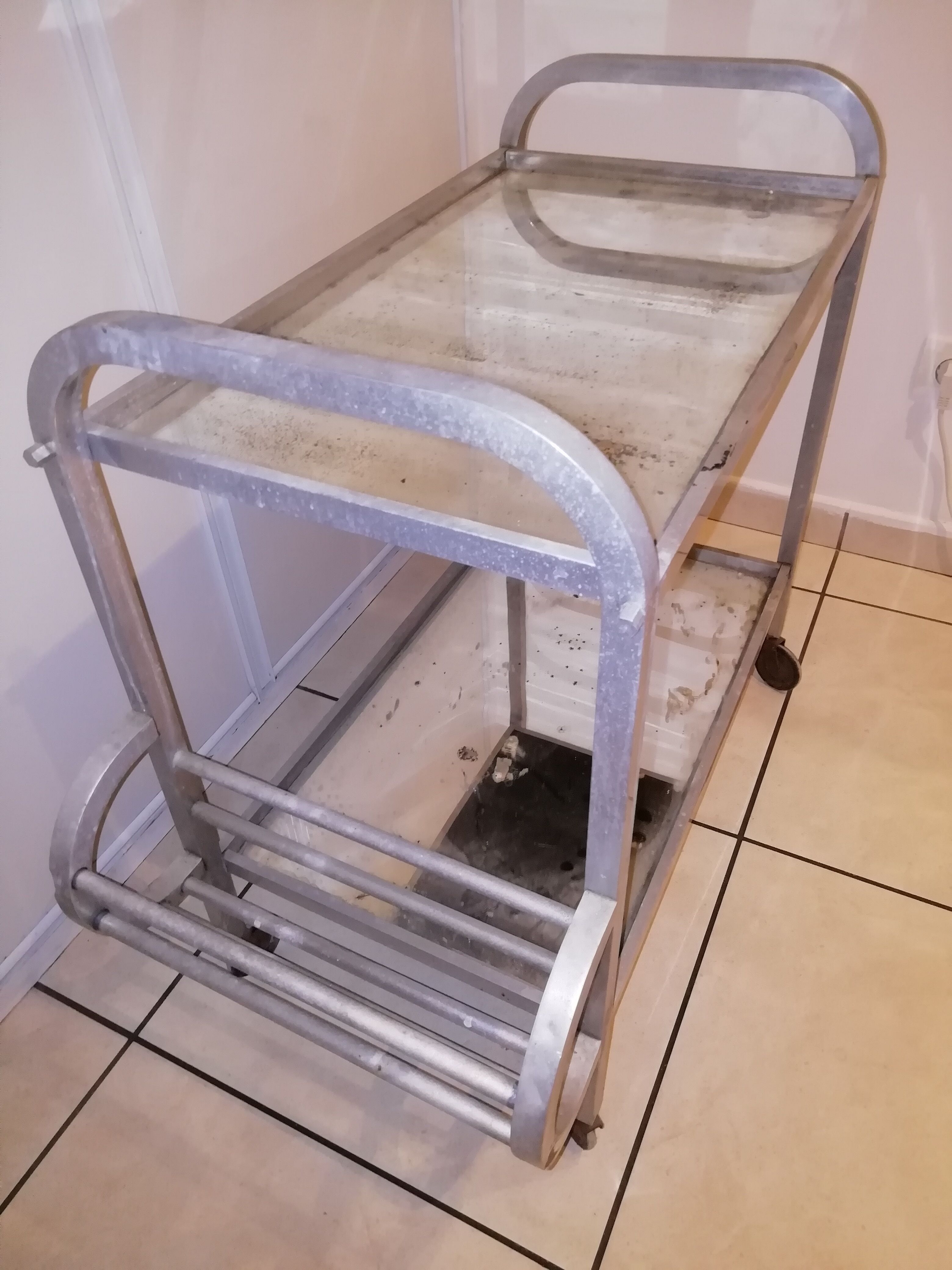 Metal serving table 50