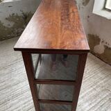 Mahogany sideboard with sliding glass doors