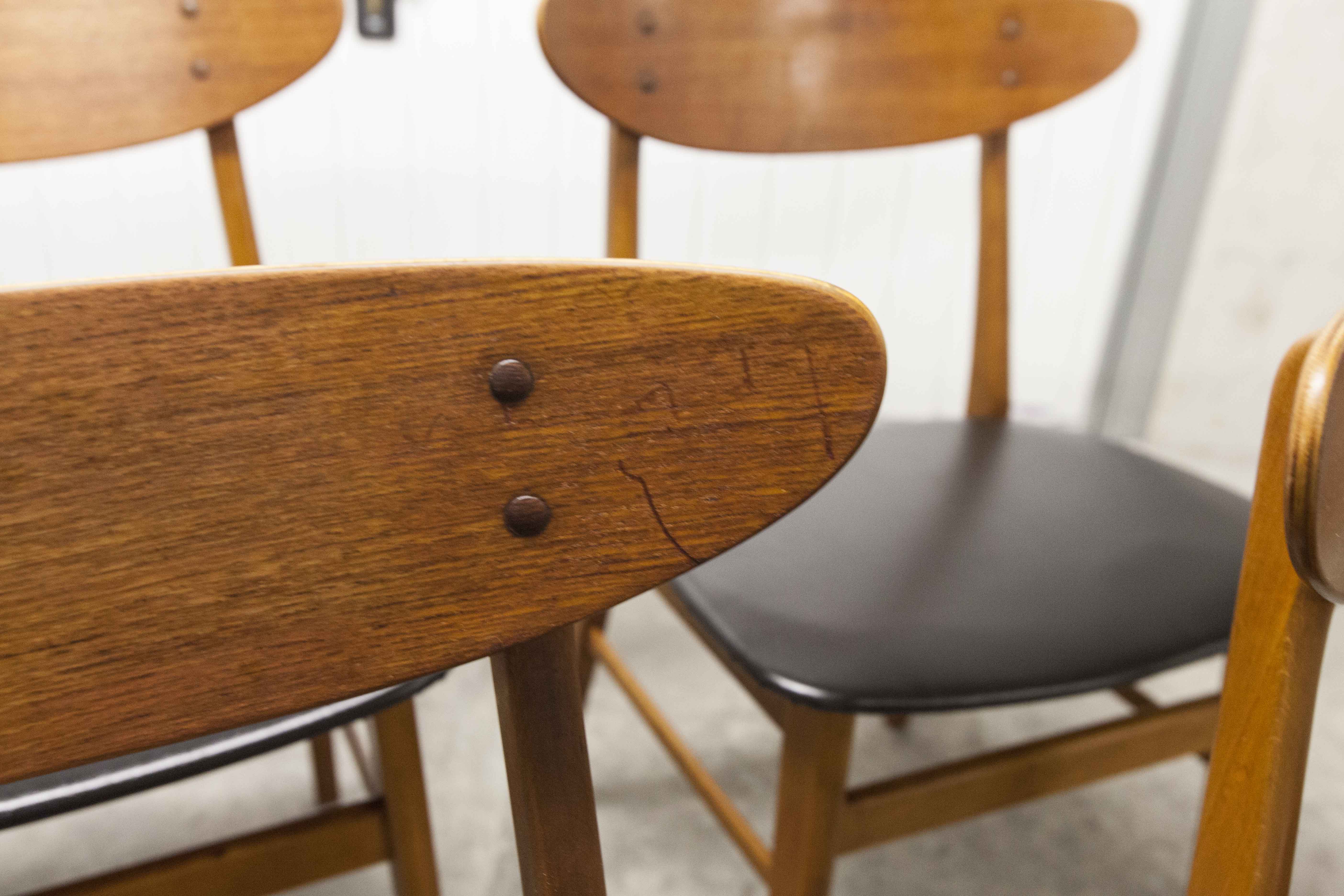 Lot de 6 chaises Farstrup 210 teck en hêtre 1965