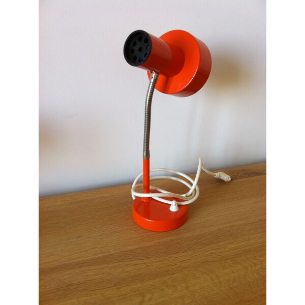 Lampe de bureau orange vintage | Selency