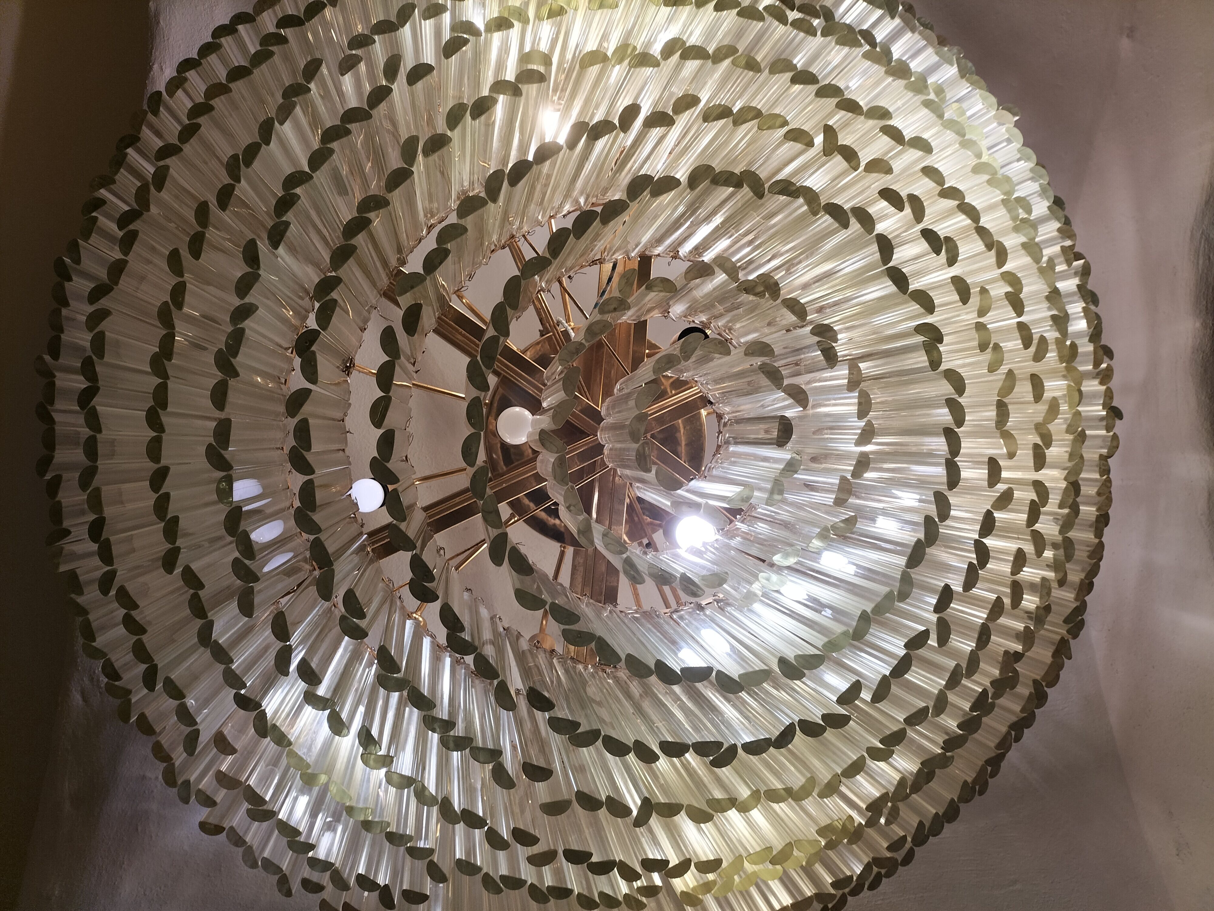 Magnificent Venini chandelier made in the 60s in Murano