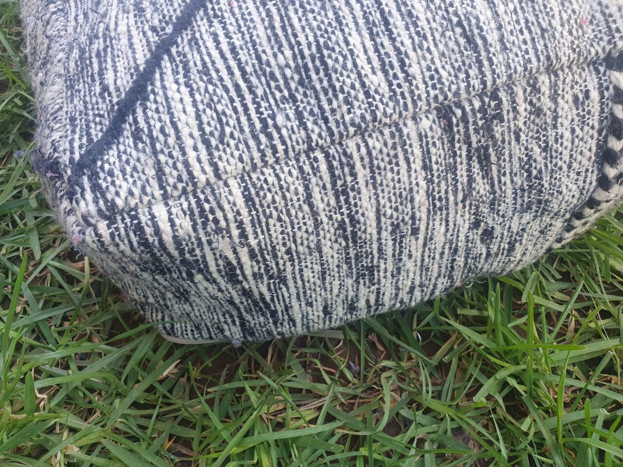 Moroccan carpet pouf