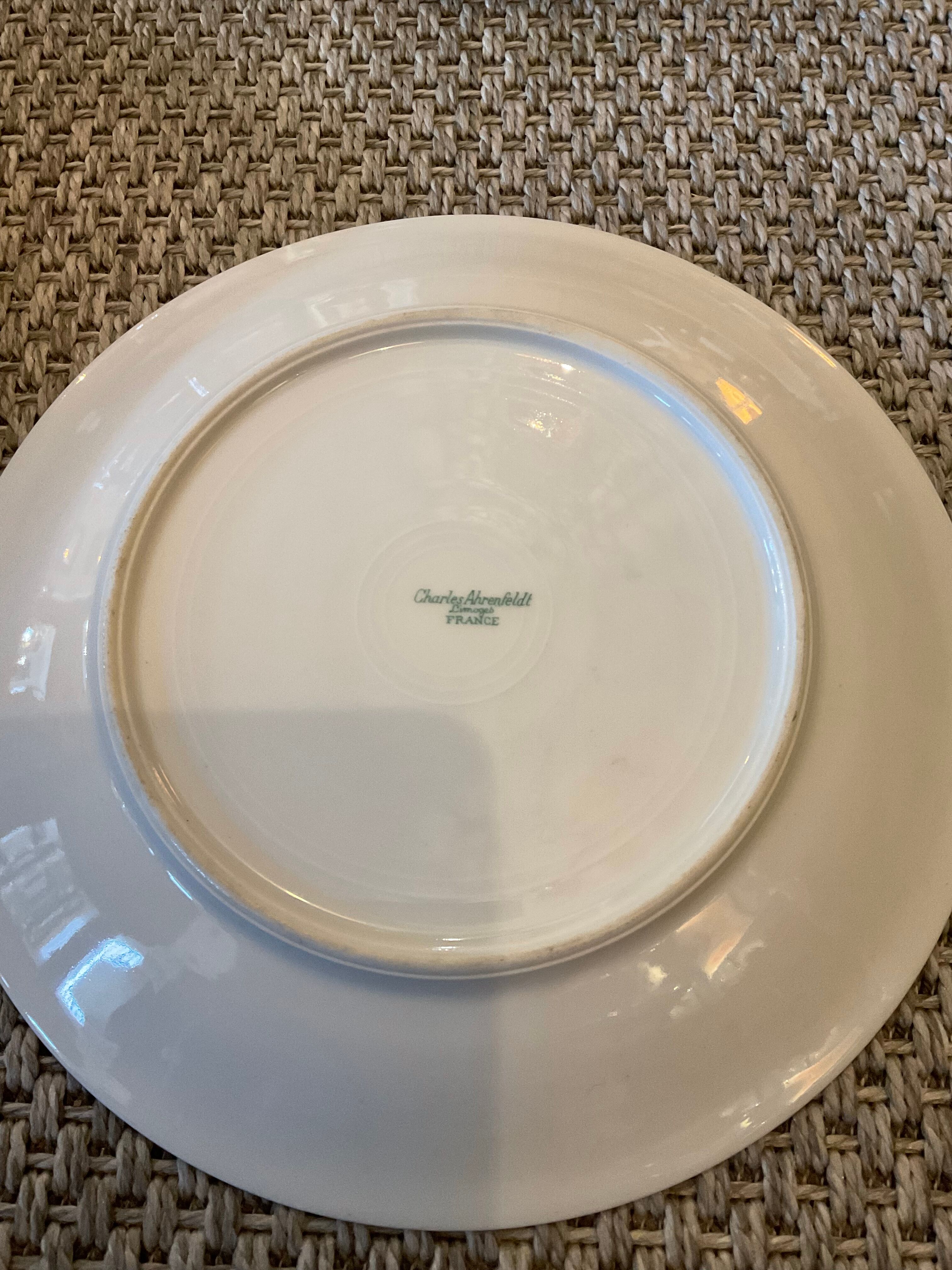 6 Art Deco porcelain plates