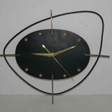 Wall clock "Flash transistor" 60's metal