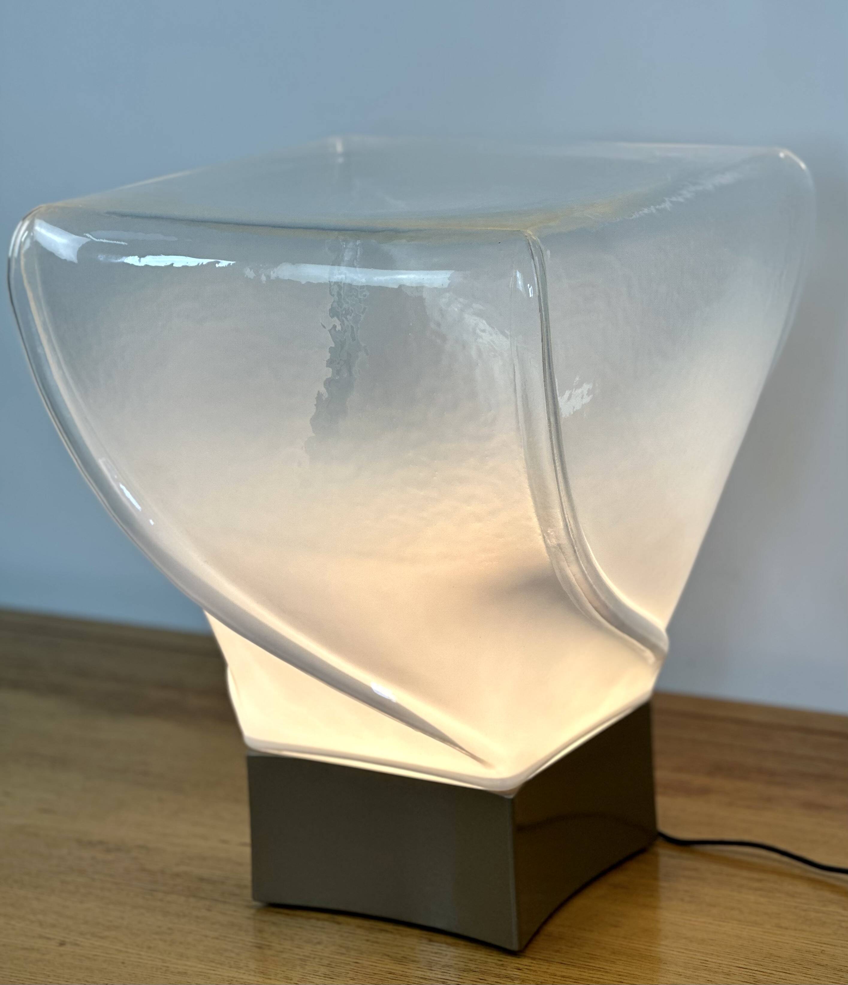 Murano blown glass lamp by Leucos 1970s