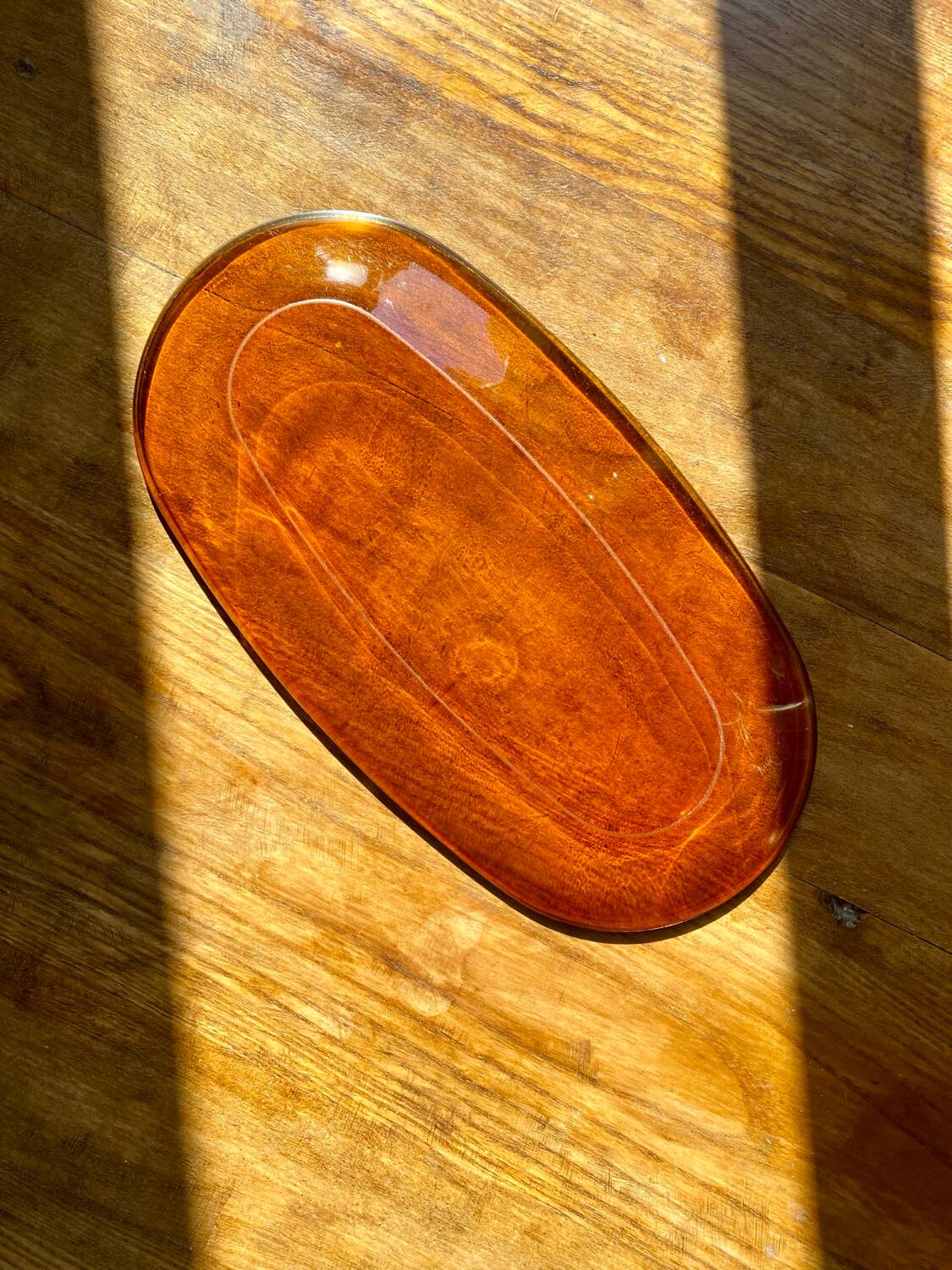 Duralex long amber serving dish