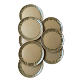 Set of 8 dessert plates in Sarreguemines stoneware